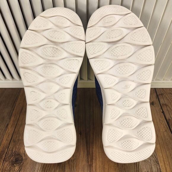 Skechers Go Walk Flex Ultra Mens Sz 9 Blue Slip On Walking Sneakers Shoes 216484 - Picture 7 of 9